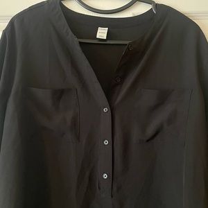 . Black half button long sleeve